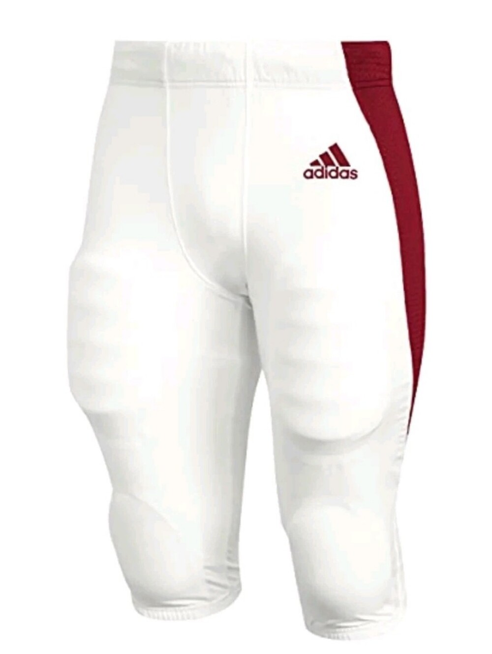 Adidas Mens 2XL Woven A1 Stock Football Pants White Red Drawstring Waist GG7417